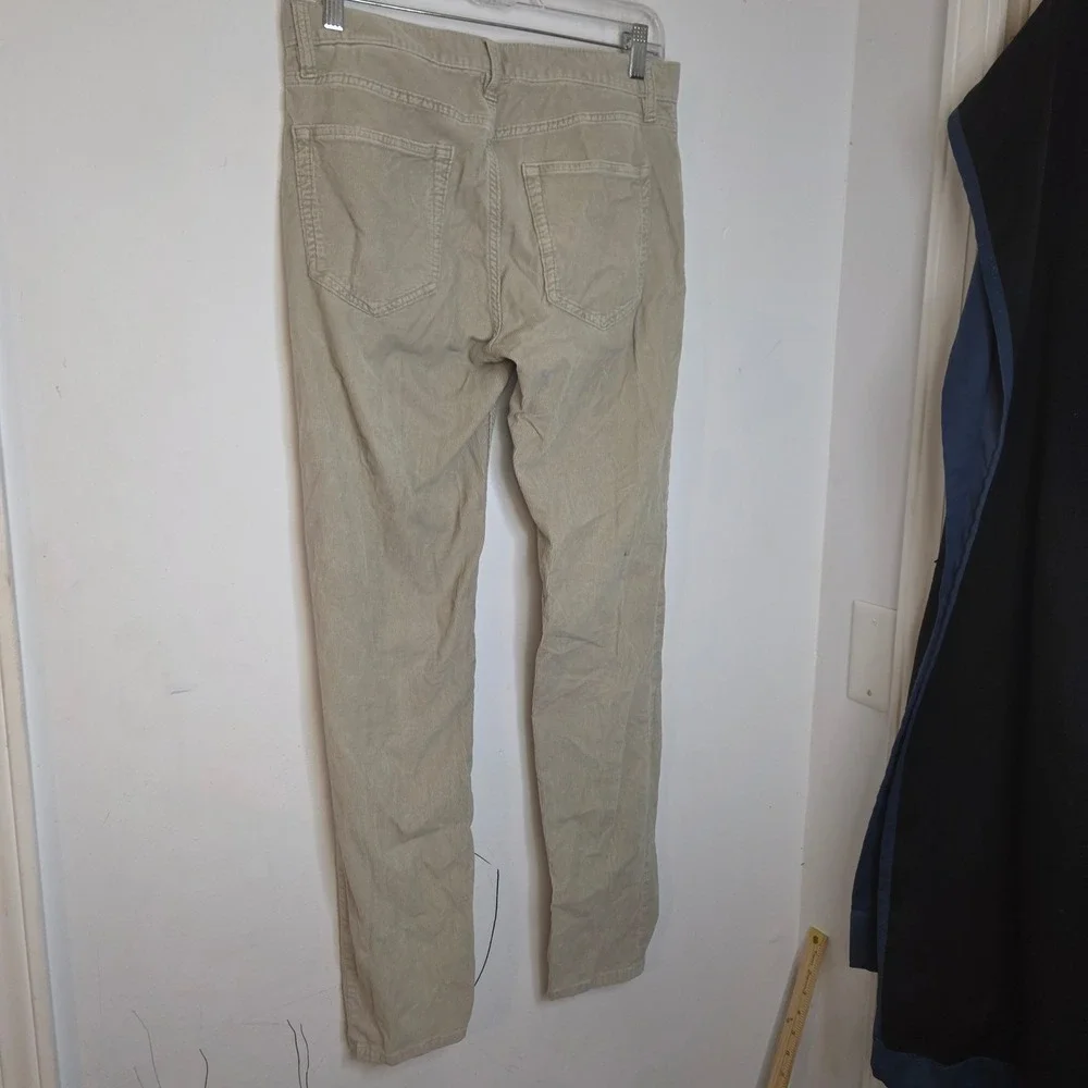 Banana Republic Traveler Slim Fit Corduroy Pants Mens 30 Tan Khaki Cotton Blend